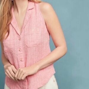Maeve Anthropologie Felicity Sleeveless Top - Coral - Size 2 /Small